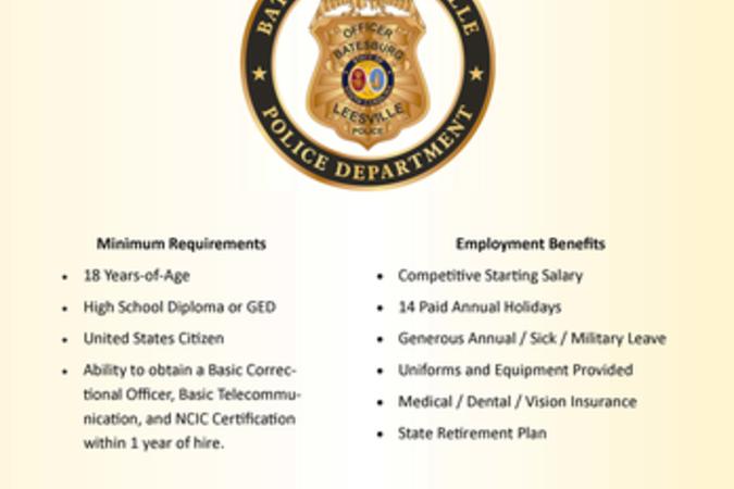 BLPD Dispatcher Vacancy Announcement